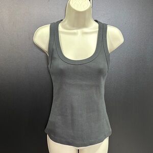 UpWest Rib Knit,scoop neck,cotton/stretch tank